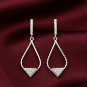 Elegant 925 Sterling Silver Pendant with Chain & Earrings Set